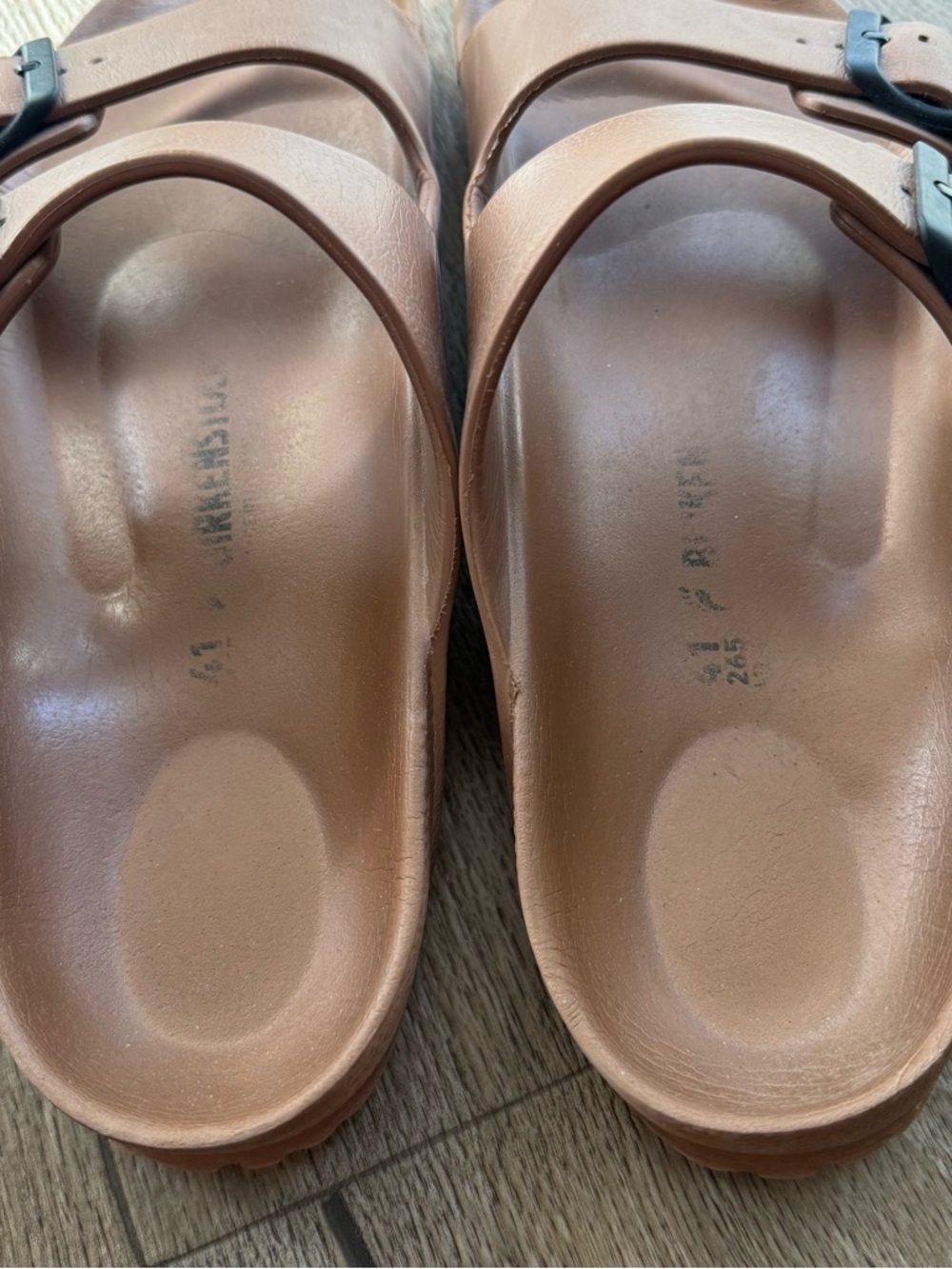 Birkenstock Eva Arizona copper metallic 41 rubber men 8/8.5 women 10/10.5 READ - Picture 5 of 10